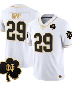 Christian Gray Jersey #29 Notre Dame Fighting Irish 2026 Stitched by My Store NCAA Football Jerseys