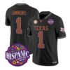 Colin Simmons Jersey #1 Texas Longhorns 2026 Latino Heritage Stitched by My Store NCAA Football Jerseys