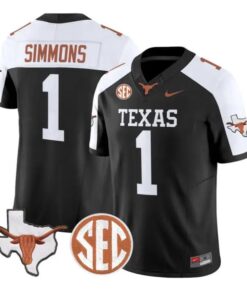 Colin Simmons Jersey #1 Texas Longhorns 2026 Vapor Limited Stitched by My Store NCAA Football Jerseys