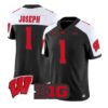 Colton Joseph Jersey #1 Wisconsin Badgers 2026 Limited All Stitched by My Store NCAA Football Jerseys