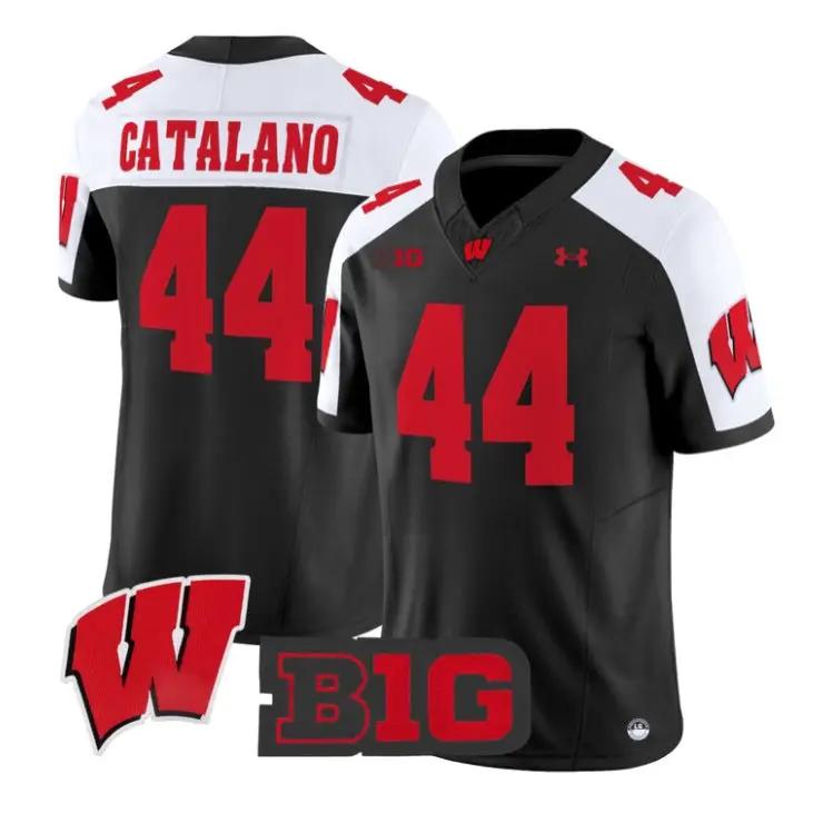 Cooper_Catalano_Jersey_44_Wisconsin_Badgers_2026_Limited_Stitched_Black_Alter - Malcom Terry Cooper Catalano Jersey #44 Wisconsin Badgers 2026 Limited Stitched by My Store NCAA Football Jerseys