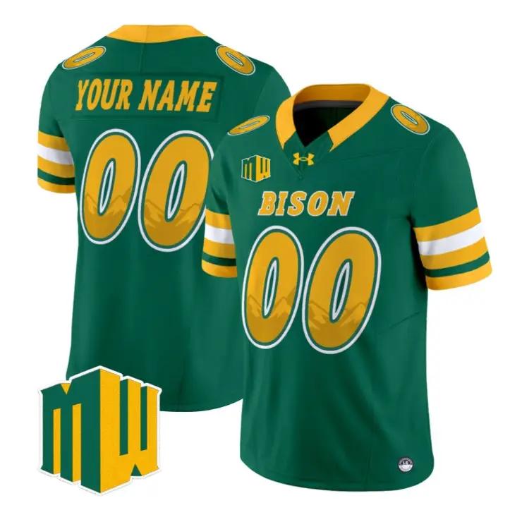 Custom North Dakota State Bison Name and Number 2026 Code Green Limited Stitched by My Store NCAA Football Jerseys