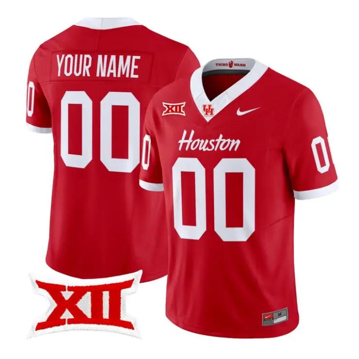 Custom Houston Cougars Jersey Football 2026 Vapor Limited All Stitched by My Store NCAA Football Jerseys