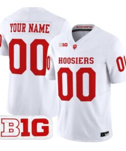 Custom_Indiana_Hoosiers_Jersey_Name_and_Number_2026_Vapor_Stitched_White - Malcom Terry Custom Indiana Hoosiers Jersey Name and Number 2026 Vapor Stitched by My Store NCAA Football Jerseys