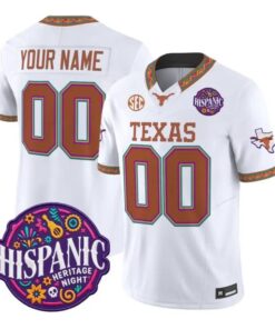 Custom Texas Longhorns Jersey 2026 Latino Heritage Month Vapor Stitched by My Store NCAA Football Jerseys