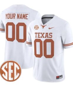Custom Texas Longhorns Jersey Name and Number 2026 Limited Stitched by My Store NCAA Football Jerseys