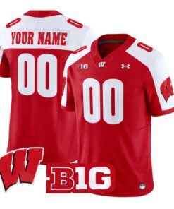 Custom_Wisconsin_Badgers_Jersey_Name_And_Number_2026_Vapor_Stitched_Red_Alter - Malcom Terry Custom Wisconsin Badgers Jersey Name And Number 2026 Vapor Stitched by My Store NCAA Football Jerseys