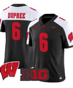 Darrion_Dupree_Jersey_6_Wisconsin_Badgers_2026_Limited_All_Stitched_Black_Alter - Malcom Terry Darrion Dupree Jersey #6 Wisconsin Badgers 2026 Limited All Stitched by My Store NCAA Football Jerseys