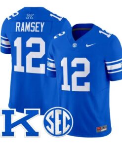 DerrickRamseyJersey_12KentuckyWildcatsPowerKPatchVaporLimitedStitched - Malcom Terry Derrick Ramsey Jersey #12 Kentucky Wildcats Power K Patch Vapor Limited Stitched by My Store NCAA Football Jerseys
