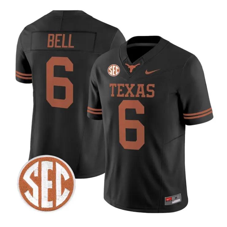 Dia Bell Jersey #6 Texas Longhorns 2026 Vapor Limited All Stitched by My Store NCAA Football Jerseys