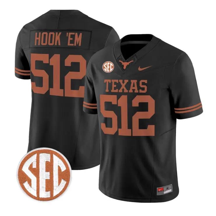 Hook 'Em Jersey #512 Texas Longhorns 2026 Football Limited Stitched by My Store NCAA Football Jerseys