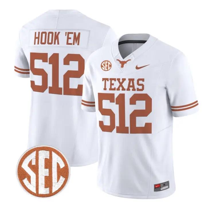 Hook 'Em Jersey #512 Texas Longhorns 2026 Football Limited Stitched by My Store NCAA Football Jerseys