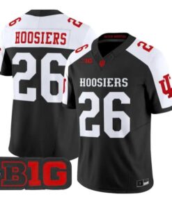 Hoosiers_Jersey_26_Indiana_Hoosiers_2026_Football_Vapor_Stitched_Black_Alter - Malcom Terry Hoosiers Jersey #26 Indiana Hoosiers 2026 Football Vapor Stitched by My Store NCAA Football Jerseys