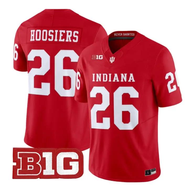Hoosiers Jersey #26 Indiana Hoosiers 2026 Football Vapor Stitched by My Store NCAA Football Jerseys