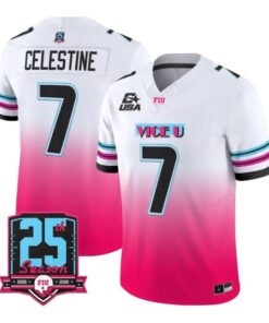 Jai-AyviauynnCelestineJersey_7FloridaInternationalPanthers2026Stitched - Malcom Terry Jai-Ayviauynn Celestine Jersey #7 Florida International Panthers 2026 Stitched by My Store NCAA Football Jerseys