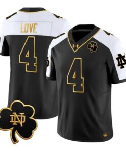Jeremiyah Love Jersey #4 Notre Dame Fighting Irish 2026 Stitched by My Store NCAA Football Jerseys