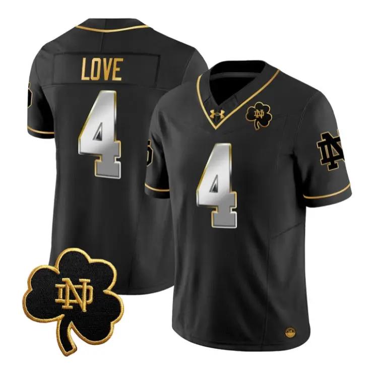Jeremiyah Love Jersey #4 Notre Dame Fighting Irish 2026 Stitched by My Store NCAA Football Jerseys