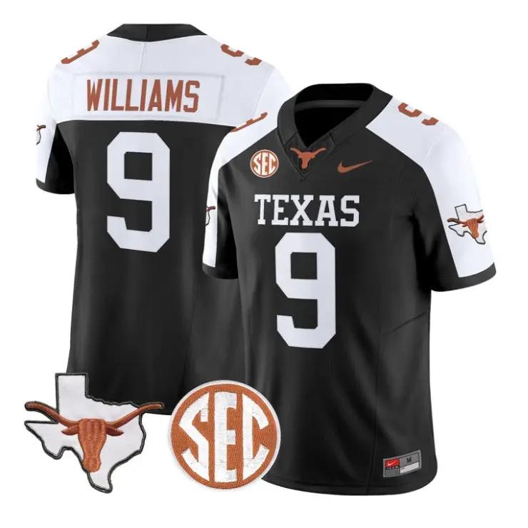 Jonah Williams Jersey #9 Texas Longhorns 2026 Limited All Stitched by My Store NCAA Football Jerseys