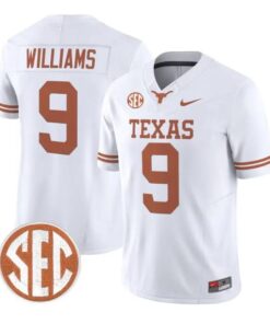 Jonah Williams Jersey #9 Texas Longhorns 2026 Limited All Stitched by My Store NCAA Football Jerseys