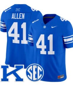 JoshAllenJersey_41KentuckyWildcatsPowerKPatchVaporLimitedAllStitched - Malcom Terry Josh Allen Jersey #41 Kentucky Wildcats Power K Patch Vapor Limited All Stitched by My Store NCAA Football Jerseys