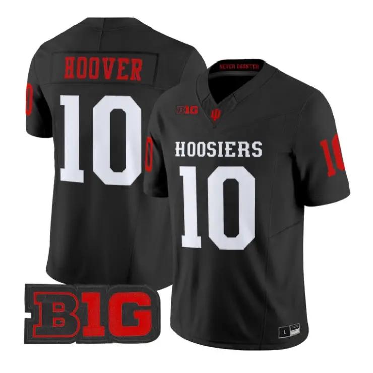 Josh_Hoover_Jersey_10_Indiana_Hoosiers_2026_Football_All_Stitched_Black - Malcom Terry Josh Hoover Jersey #10 Indiana Hoosiers 2026 Football All Stitched by My Store NCAA Football Jerseys