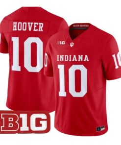 Josh_Hoover_Jersey_10_Indiana_Hoosiers_2026_Football_All_Stitched_Crimson - Malcom Terry Josh Hoover Jersey #10 Indiana Hoosiers 2026 Football All Stitched by My Store NCAA Football Jerseys