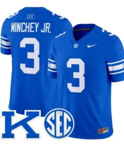 KennyMincheyJersey_3KentuckyWildcatsPowerKPatchVaporLimitedStitched - Malcom Terry Kenny Minchey Jersey #3 Kentucky Wildcats Power K Patch Vapor Limited Stitched by My Store NCAA Football Jerseys