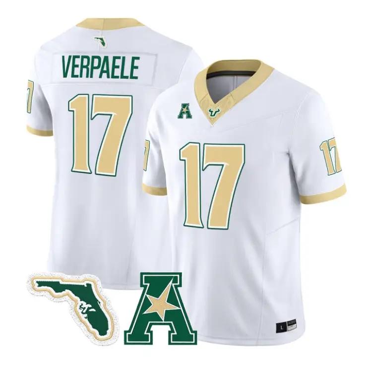 Kevin Wade Verpaele Jersey #17 South Florida Bulls 2026 Vapor Limited Stitched by My Store NCAA Football Jerseys