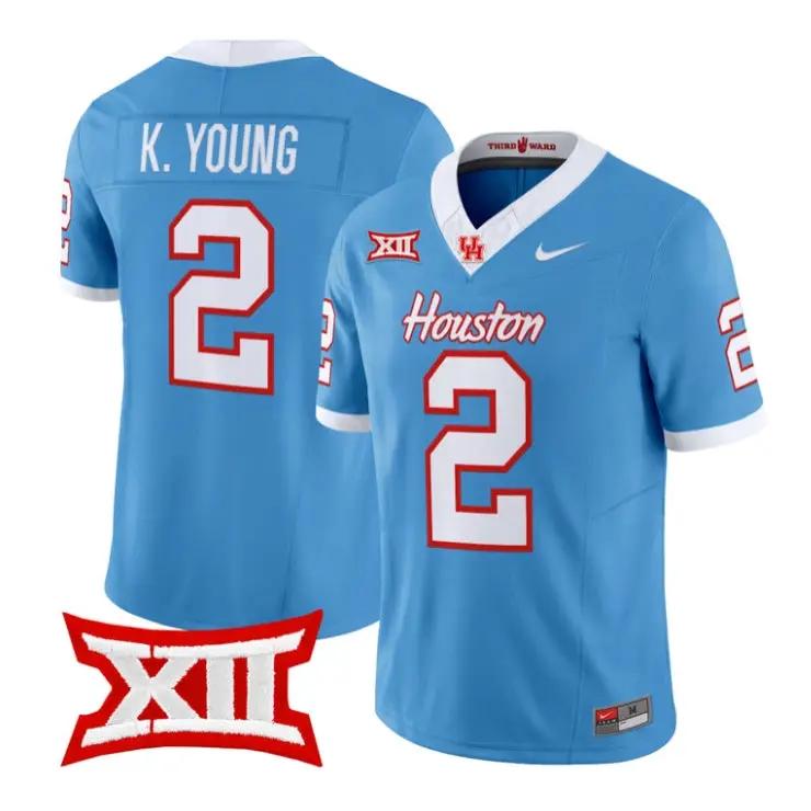 Koby Young Jersey #2 Houston Cougars 2026 Football Limited Stitched by My Store NCAA Football Jerseys