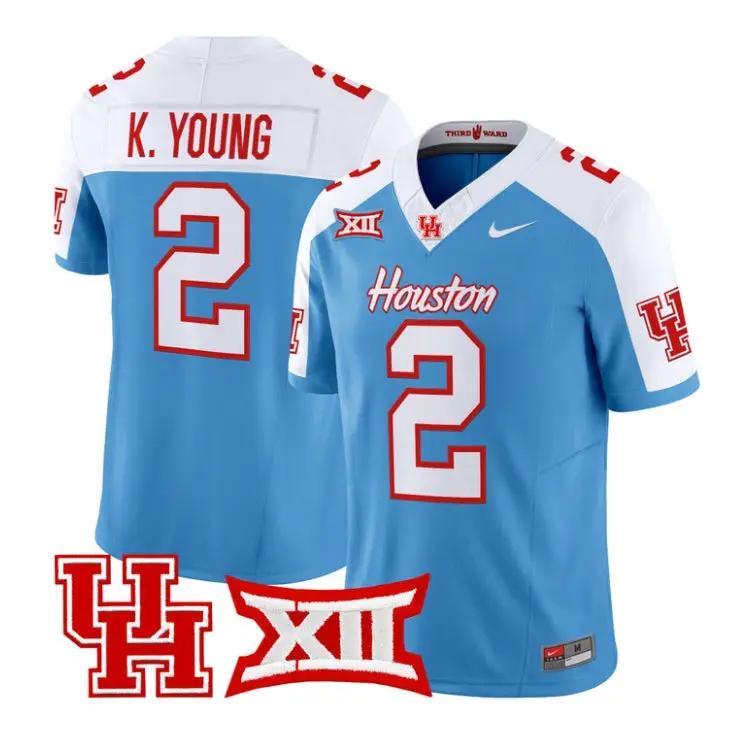 Koby Young Jersey #2 Houston Cougars 2026 Football Limited Stitched by My Store NCAA Football Jerseys
