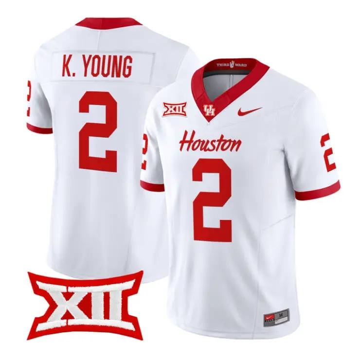 Koby Young Jersey #2 Houston Cougars 2026 Football Limited Stitched by My Store NCAA Football Jerseys