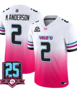 MaguireAndersonJersey_2FloridaInternationalPanthers2026PinkViceStitched - Malcom Terry Maguire Anderson Jersey #2 Florida International Panthers 2026 PinkVice Stitched by My Store NCAA Football Jerseys