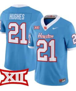 Makhi Hughes Jersey #21 Houston Cougars 2026 Vapor Limited Stitched by My Store NCAA Football Jerseys