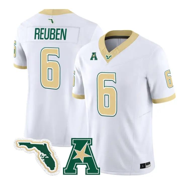 Mudia Reuben Jersey #6 South Florida Bulls 2026 The Gold Standard Vapor Stitched by My Store NCAA Football Jerseys