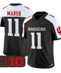 Nick_Marsh_Jersey_11_Indiana_Hoosiers_2026_Football_All_Stitched_Black_Alter - Malcom Terry Nick Marsh Jersey #11 Indiana Hoosiers 2026 Football All Stitched by My Store NCAA Football Jerseys