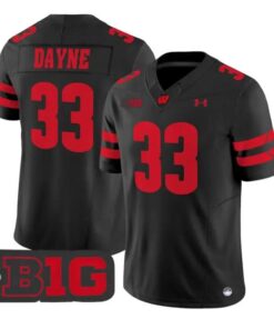 Ron Dayne Jersey #33 Wisconsin Badgers 2026 Vapor Limited Stitched by My Store NCAA Football Jerseys