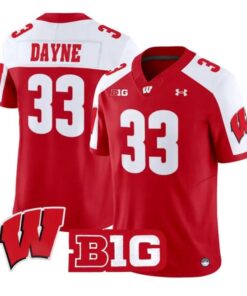 Ron_Dayne_Jersey_33_Wisconsin_Badgers_2026_Vapor_Limited_Stitched_Red_Alter - Malcom Terry Ron Dayne Jersey #33 Wisconsin Badgers 2026 Vapor Limited Stitched by My Store NCAA Football Jerseys