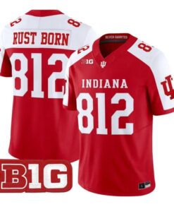 Rust Born Jersey #812 Indiana Hoosiers 2026 Football All Stitched by My Store NCAA Football Jerseys