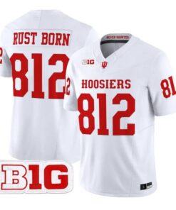 Rust Born Jersey #812 Indiana Hoosiers 2026 Football All Stitched by My Store NCAA Football Jerseys