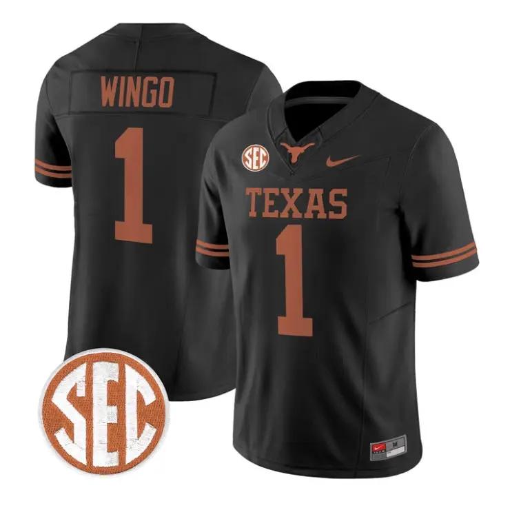 Ryan Wingo Jersey #1 Texas Longhorns 2026 Football Limited Stitched by My Store NCAA Football Jerseys