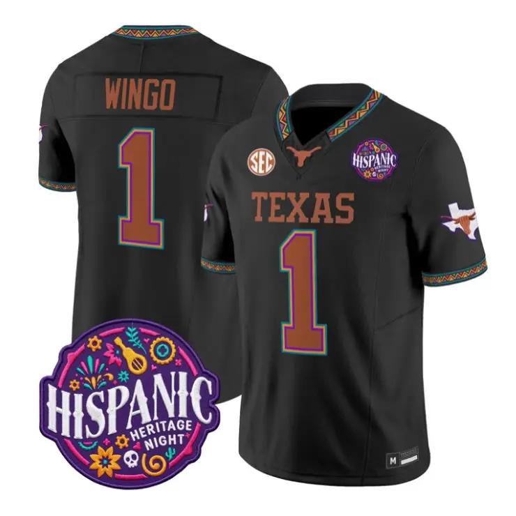 Ryan Wingo Jersey #1 Texas Longhorns 2026 Latino Heritage All Stitched by My Store NCAA Football Jerseys