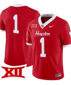 Team_Jersey_1_Houston_Cougars_2026_Football_Vapor_Limited_Stitched_Red - Malcom Terry Team Jersey #1 Houston Cougars 2026 Football Vapor Limited Stitched by My Store NCAA Football Jerseys