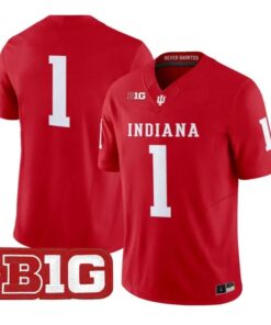 Team_Jersey_1_Indiana_Hoosiers_2026_Football_Limited_All_Stitched_Crimson - Malcom Terry Team Jersey #1 Indiana Hoosiers 2026 Football Limited All Stitched by My Store NCAA Football Jerseys
