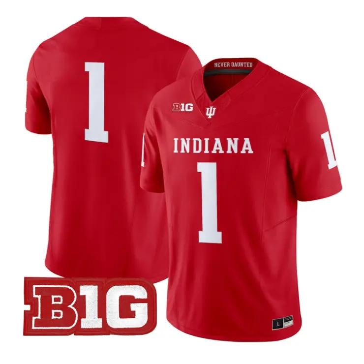 Team_Jersey_1_Indiana_Hoosiers_2026_Football_Limited_All_Stitched_Crimson - Malcom Terry Team Jersey #1 Indiana Hoosiers 2026 Football Limited All Stitched by My Store NCAA Football Jerseys