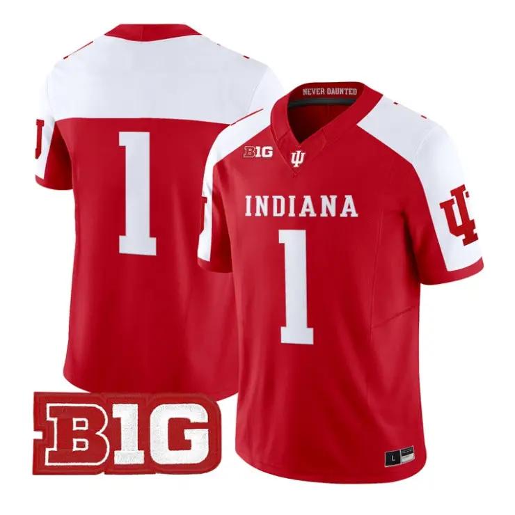 Team_Jersey_1_Indiana_Hoosiers_2026_Football_Limited_All_Stitched_Crimson_Alter - Malcom Terry Team Jersey #1 Indiana Hoosiers 2026 Football Limited All Stitched by My Store NCAA Football Jerseys