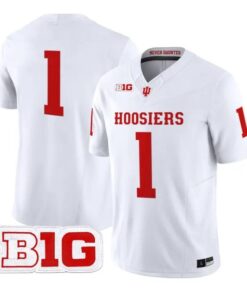 Team_Jersey_1_Indiana_Hoosiers_2026_Football_Limited_All_Stitched_White - Malcom Terry Team Jersey #1 Indiana Hoosiers 2026 Football Limited All Stitched by My Store NCAA Football Jerseys