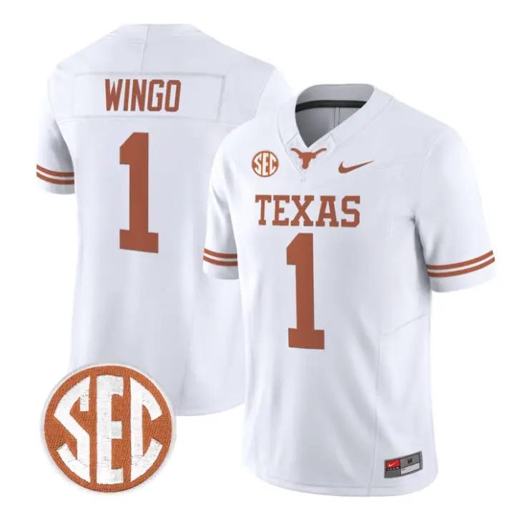 Team_Jersey_1_Texas_Longhorns_2026_Football_Vapor_Limited_Stitched_White - Malcom Terry Team Jersey #1 Texas Longhorns 2026 Football Vapor Limited Stitched by My Store NCAA Football Jerseys