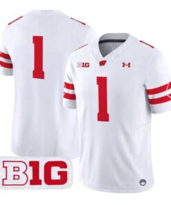 Team Jersey #1 Wisconsin Badgers 2026 Football Vapor Limited Stitched by My Store NCAA Football Jerseys