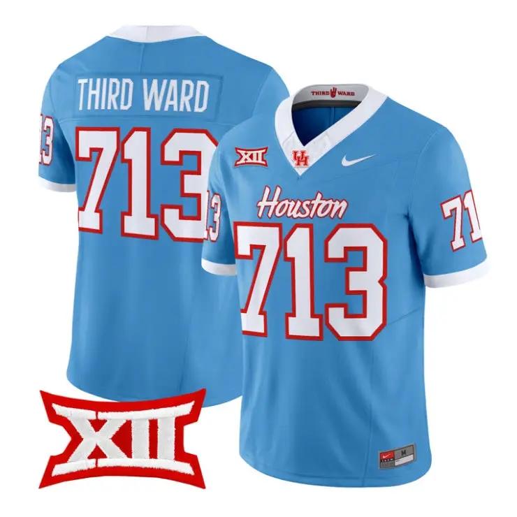Third_Ward_Jersey_713_Houston_Cougars_2026_Vapor_Limited_Stitched_Blue - Malcom Terry Third Ward Jersey #713 Houston Cougars 2026 Vapor Limited Stitched by My Store NCAA Football Jerseys