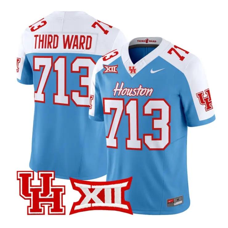 Third_Ward_Jersey_713_Houston_Cougars_2026_Vapor_Limited_Stitched_Blue_Alter - Malcom Terry Third Ward Jersey #713 Houston Cougars 2026 Vapor Limited Stitched by My Store NCAA Football Jerseys
